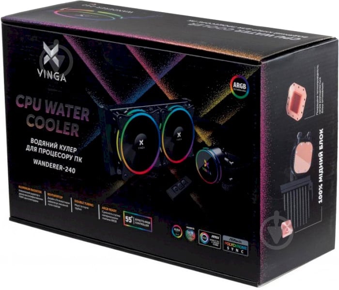 Система водного охлаждения Vinga Wanderer-240 - фото 4 Система водного охлаждения Vinga Wanderer-240 - фото 4