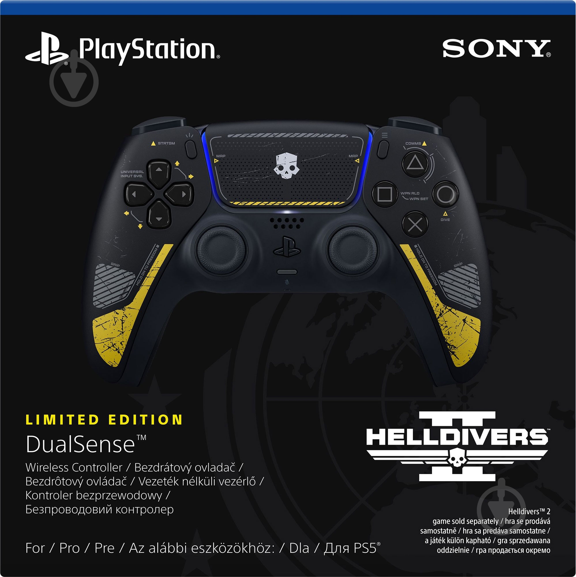 Геймпад беспроводной Sony DualSense PS5 HELLDIVERS 2 Limited Edition (1127878) black - фото 4