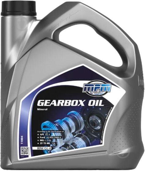 Мастило трансмісійне MPM Gearboxoil SAE GL-4 Mineral 80W 4 л (11004) - фото 1 Мастило трансмісійне MPM Gearboxoil SAE GL-4 Mineral 80W 4 л (11004) - фото 1