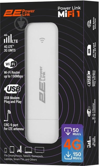 Мобільний 4G Wi-Fi-маршрутизатор 2E PowerLink MiFi 1 (694743655322) - фото 13