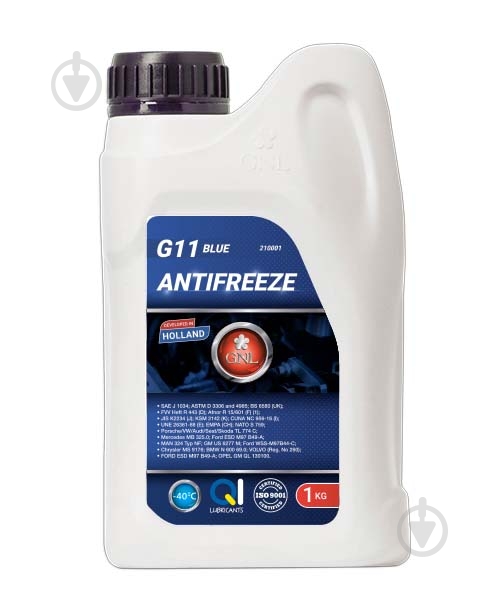 Антифриз GNL G11 -40°C G11 готовый 1 л синий (210001) - фото 1