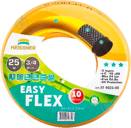 Шланг для поливу Heissner Easy-Flex EF 3/4" 25 м EF 4025-00 - фото 1 Шланг для поливу Heissner Easy-Flex EF 3/4" 25 м EF 4025-00 - фото 1
