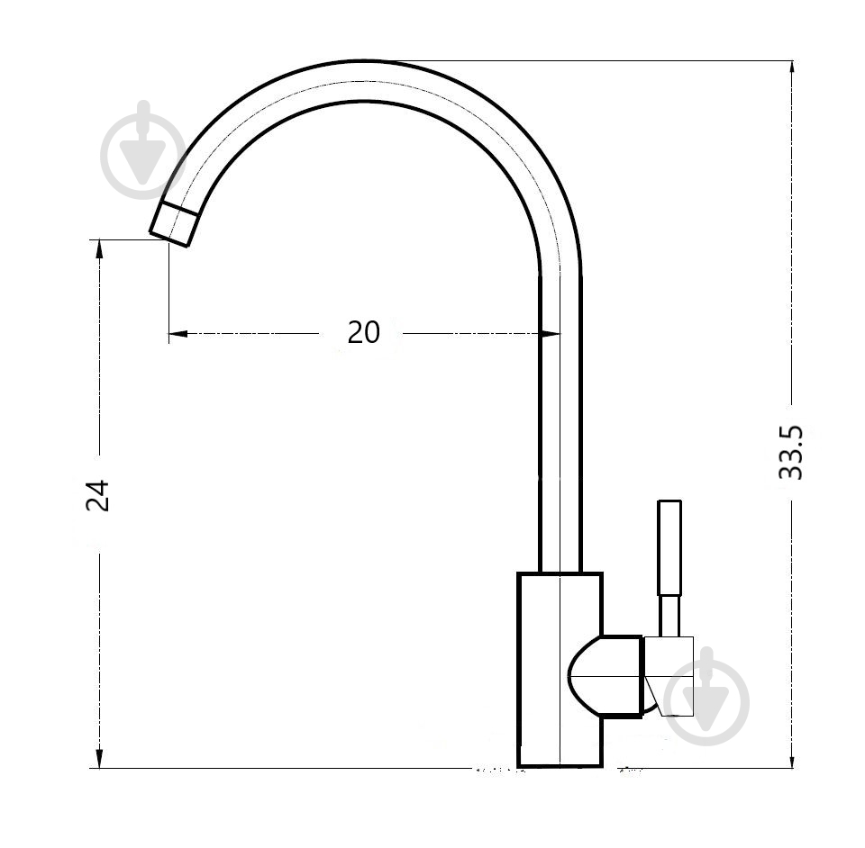 Змішувач для кухні Silver JAZZ SLUN0719GG - фото 2