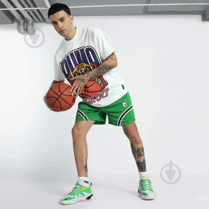 Шорты Puma CROWD CRAZE MESH SHORT 62721901 р. M зеленый - фото 4 Шорты Puma CROWD CRAZE MESH SHORT 62721901 р. M зеленый - фото 4