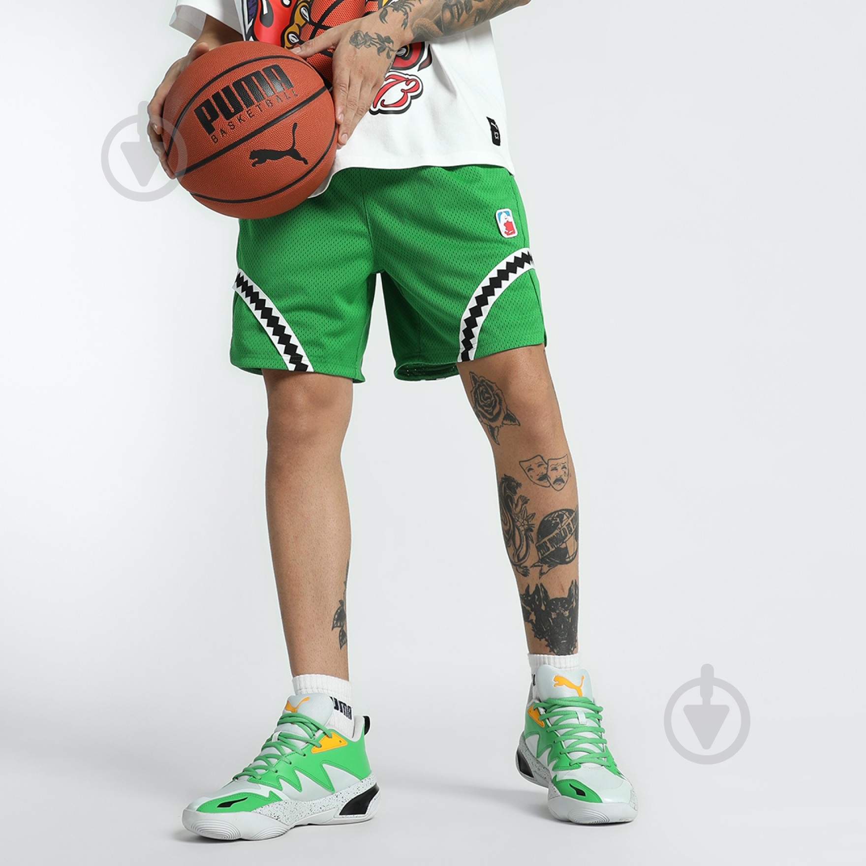 Шорты Puma CROWD CRAZE MESH SHORT 62721901 р. M зеленый - фото 1 Шорты Puma CROWD CRAZE MESH SHORT 62721901 р. M зеленый - фото 1