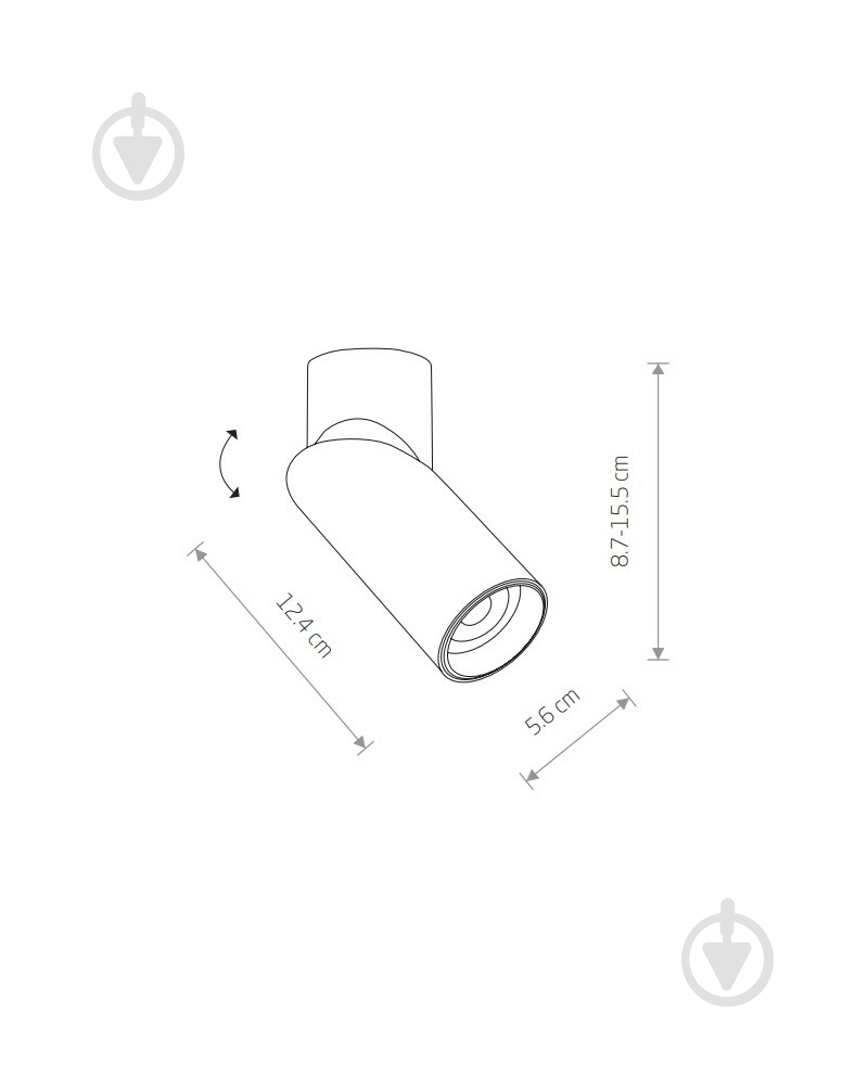 Светильник точечный Nowodvorski India 15 Вт GU10 черный 7858 - фото 2