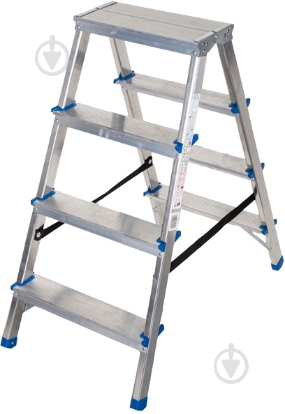 Лестница-стремянка Virastar Comfort двухсторонняя 2x4 (DR150ALDD4) - фото 1