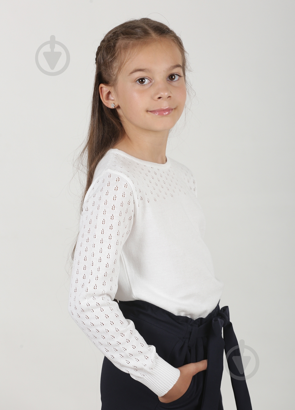 Джемпер для девочки Top Hat р.128 белый 20053 - фото 4