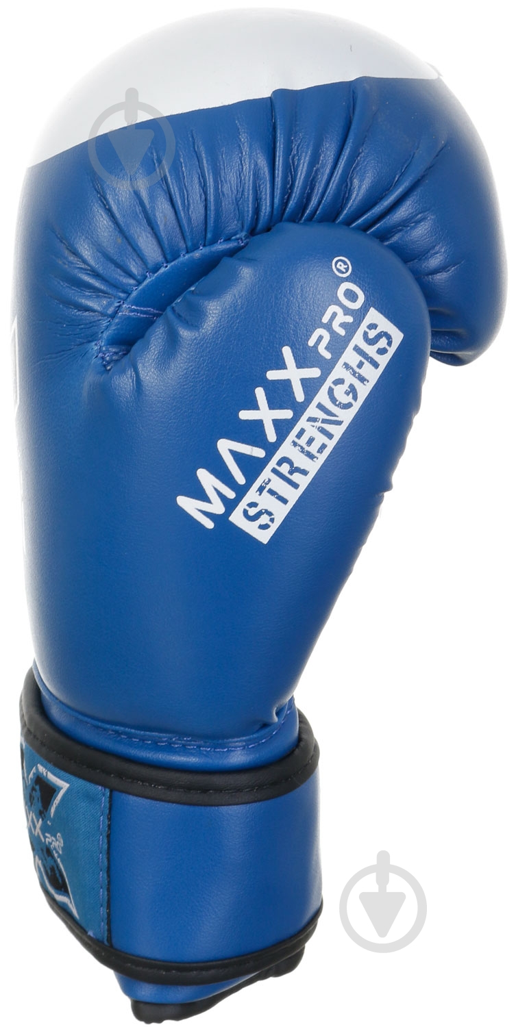 Боксерские перчатки MaxxPro AVG-616 6oz синий - фото 4
