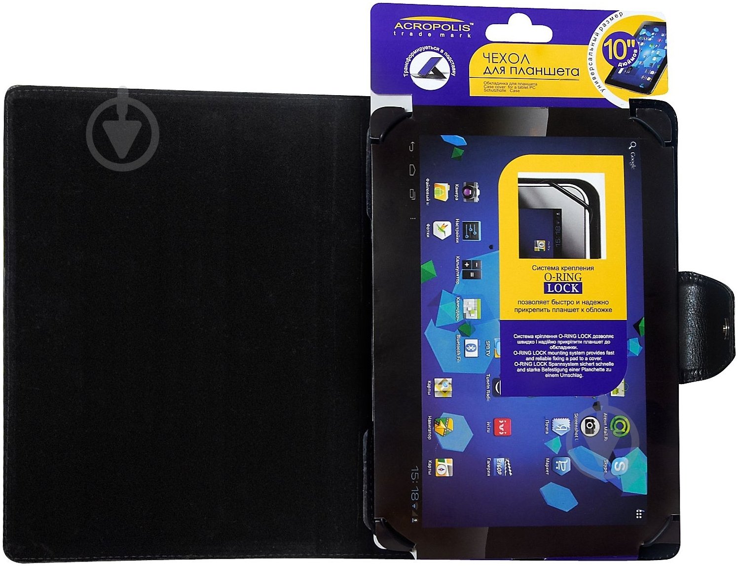 Чехол Acropolis Universal 10” black (ПЛ4/10 ЧКЛ) - фото 4