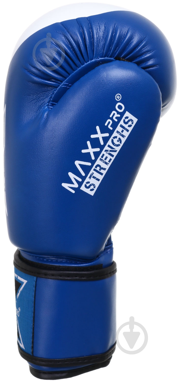 Боксерские перчатки MaxxPro AVG-616 10oz синий - фото 4