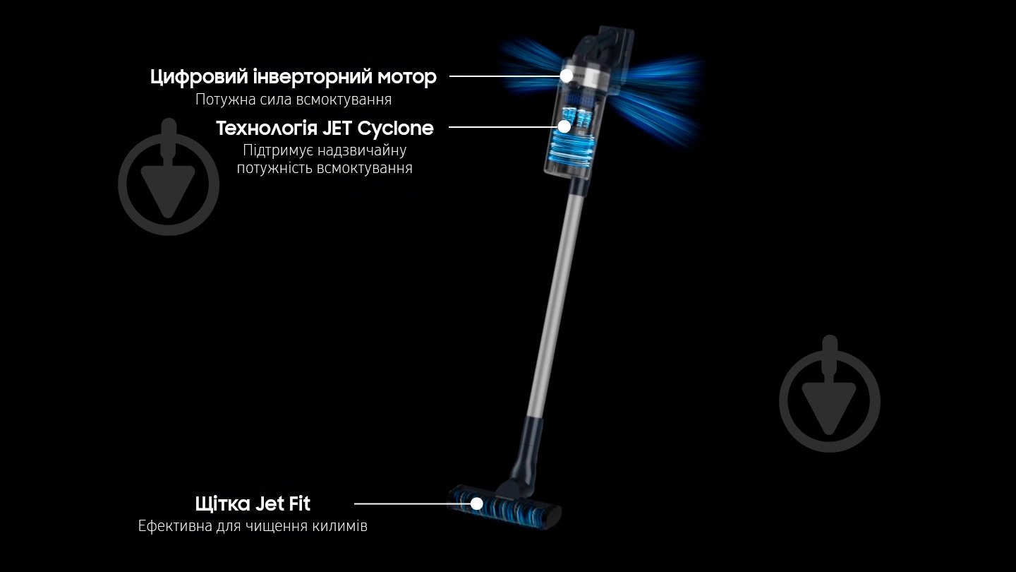 Пилосос акумуляторний Samsung VS15A6031R4/UK black - фото 6