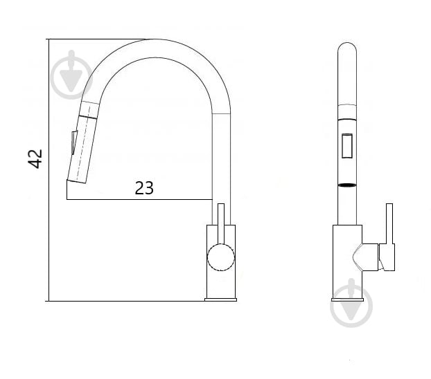 Змішувач для кухні Silver FANK SLUN0724 - фото 2