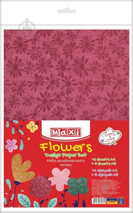 Набір дизайнерського паперу Квіти MX61627 - фото 1 Набір дизайнерського паперу Квіти MX61627 - фото 1