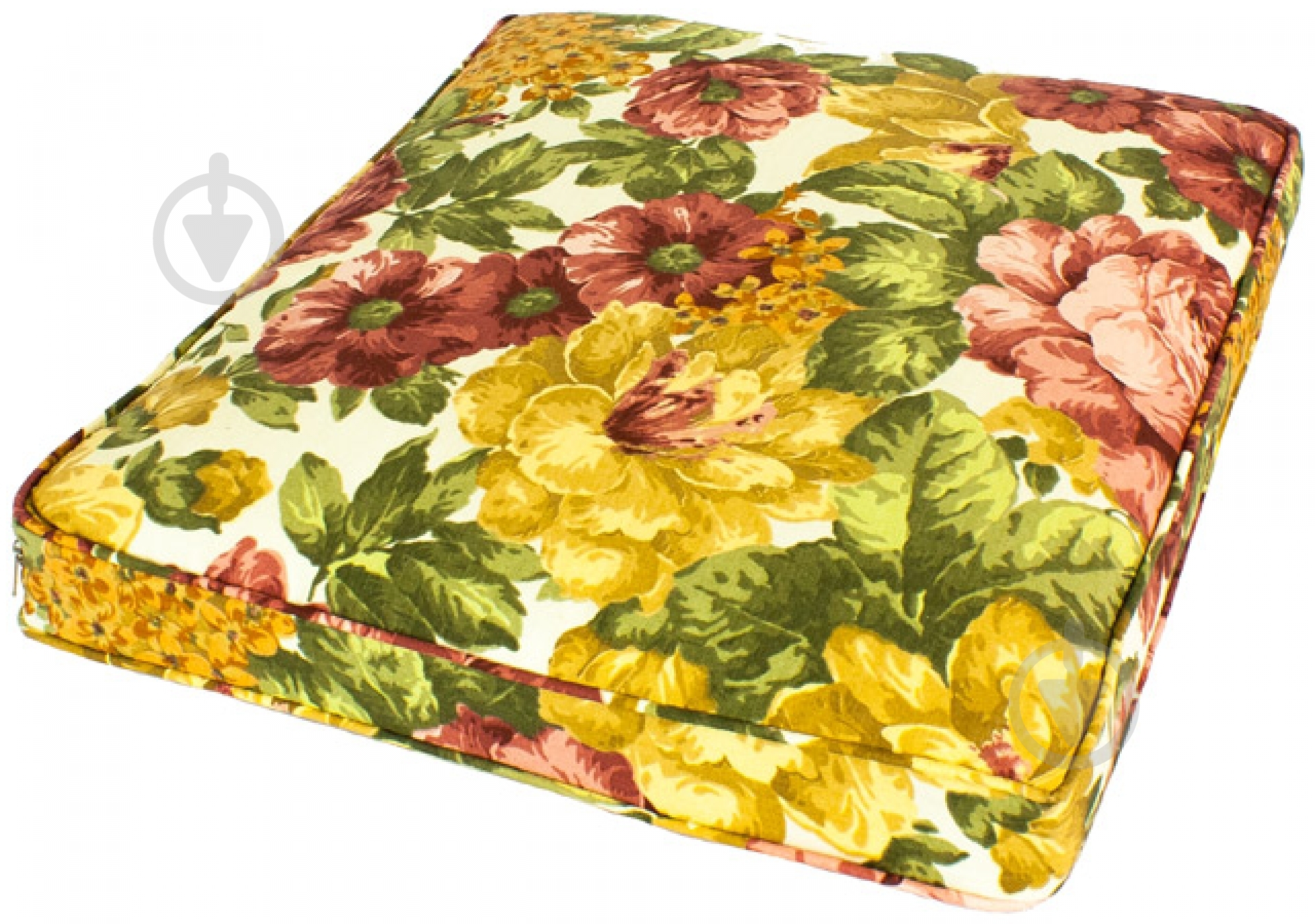 Подушка на стул Цветы 50х45х5 см - фото 2