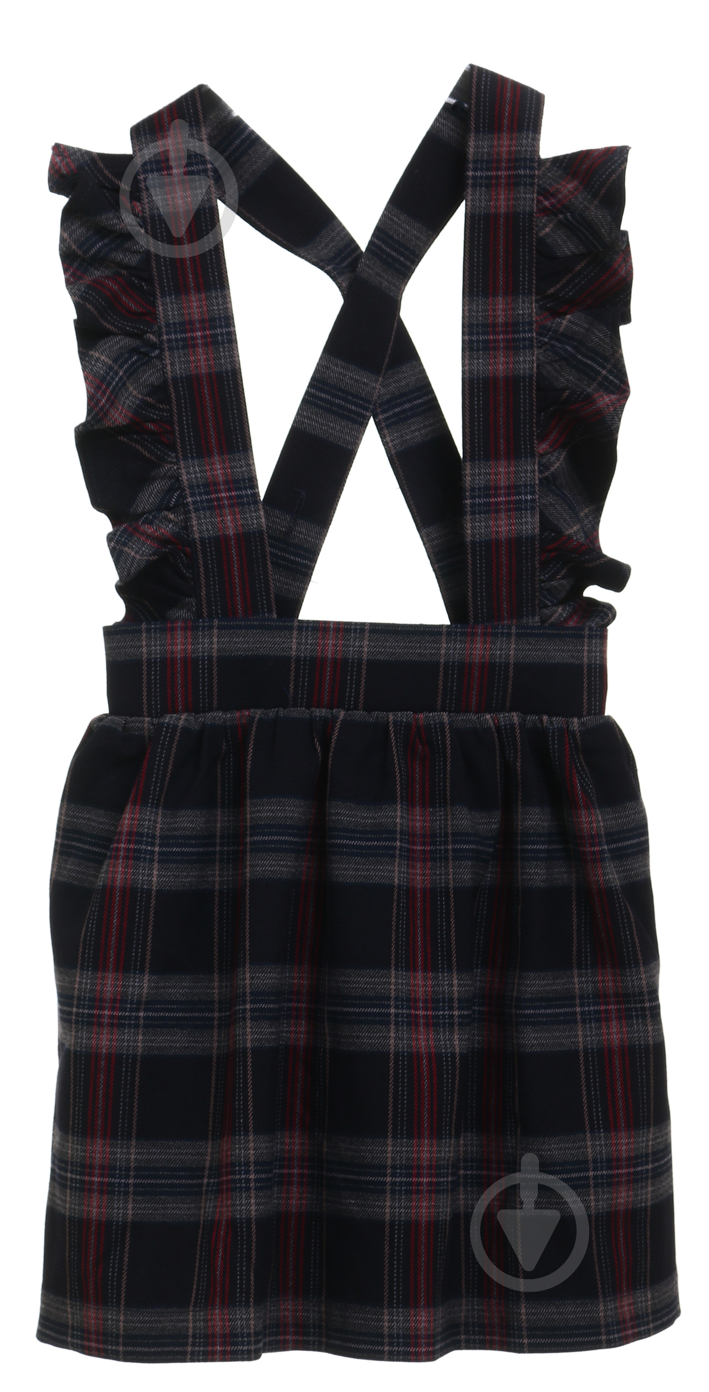 Юбка на лямках Sasha р.140 клетка 4454/30 - фото 1