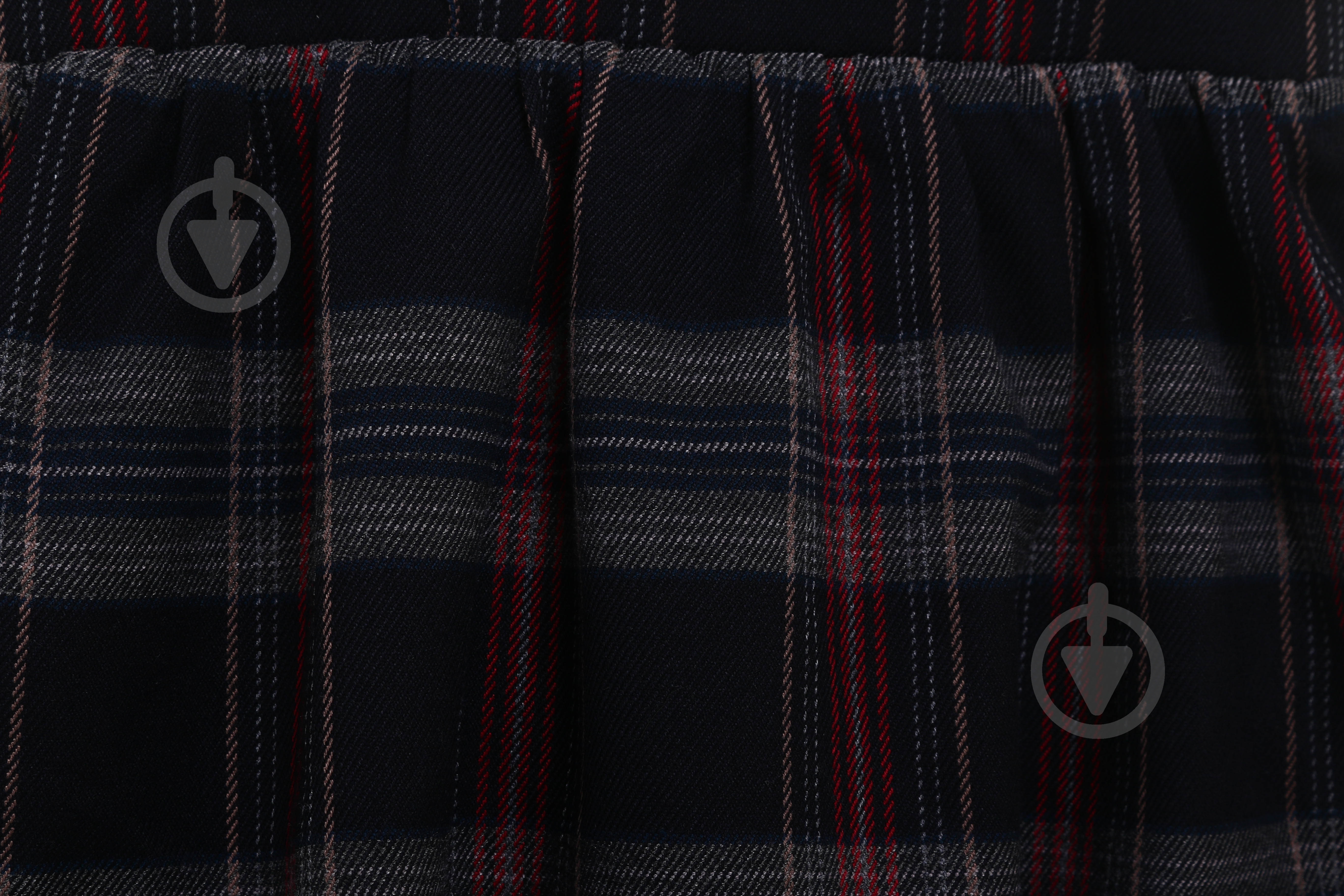 Юбка на лямках Sasha р.140 клетка 4454/30 - фото 2