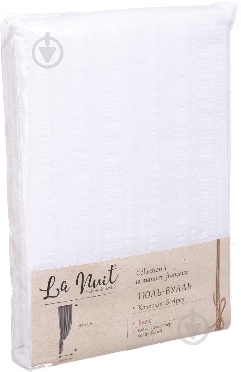 Тюль Stripes 290х270 см білий La Nuit - фото 4