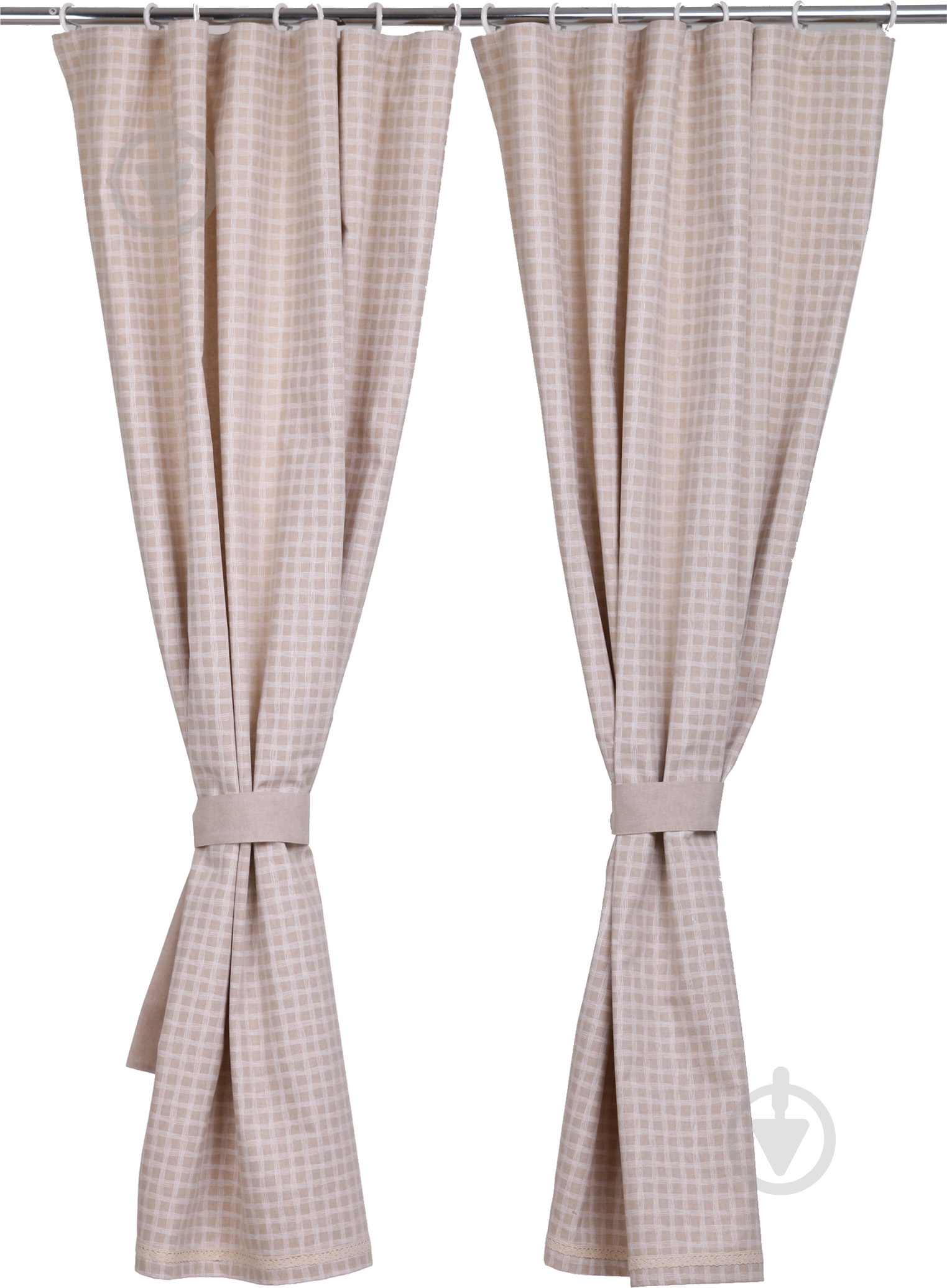 Комплект штор с подхватом Шале Клетка маленькая 136х170 см La Nuit - фото 2 Комплект штор с подхватом Шале Клетка маленькая 136х170 см La Nuit - фото 2