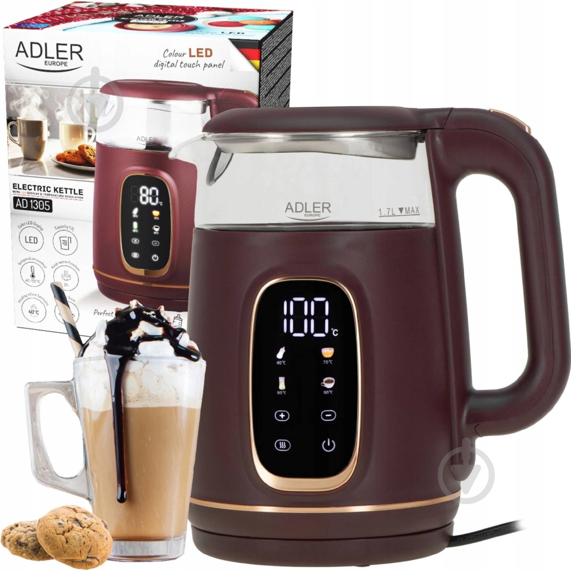 Електрочайник Adler AD1305BU - фото 8