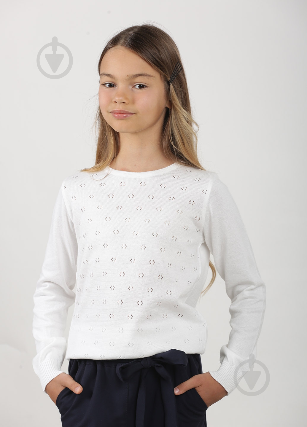 Джемпер для девочки Top Hat р.140 белый 20042 - фото 1 Джемпер для девочки Top Hat р.140 белый 20042 - фото 1