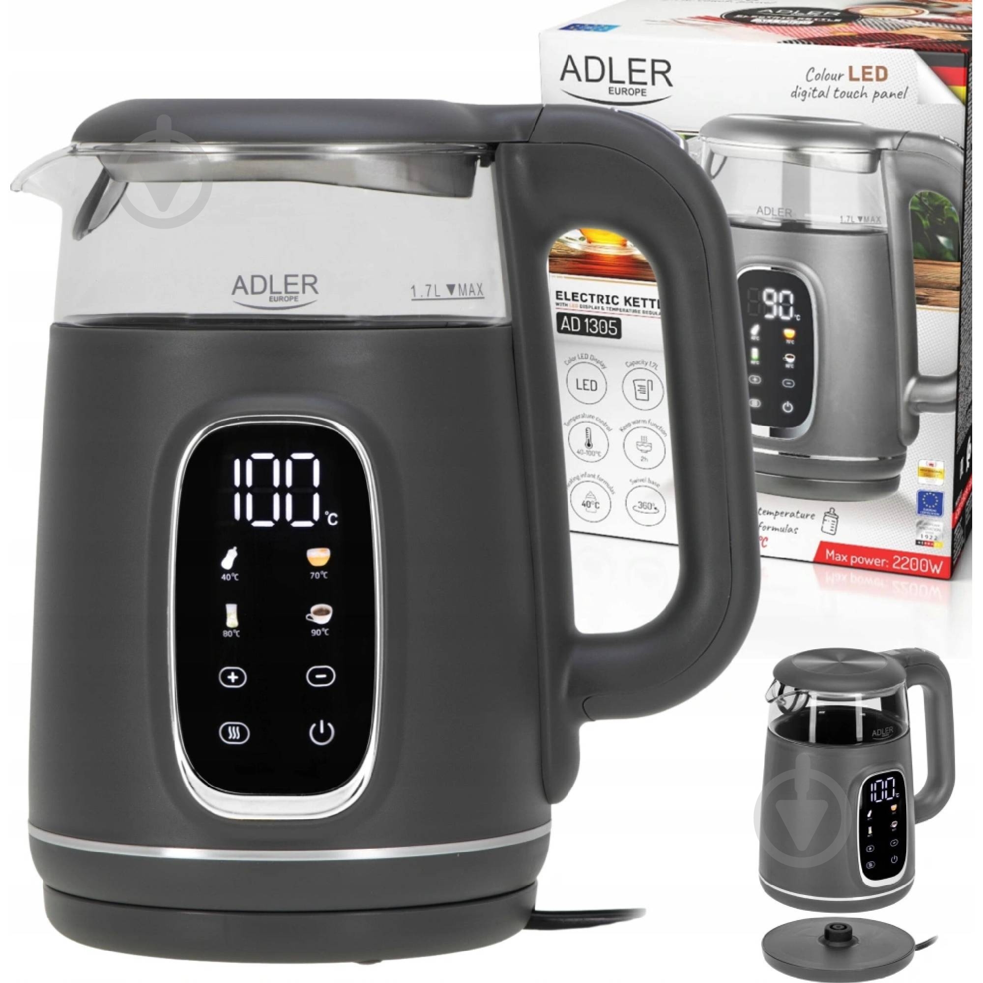 Электрочайник Adler AD1305GS - фото 9 Электрочайник Adler AD1305GS - фото 9