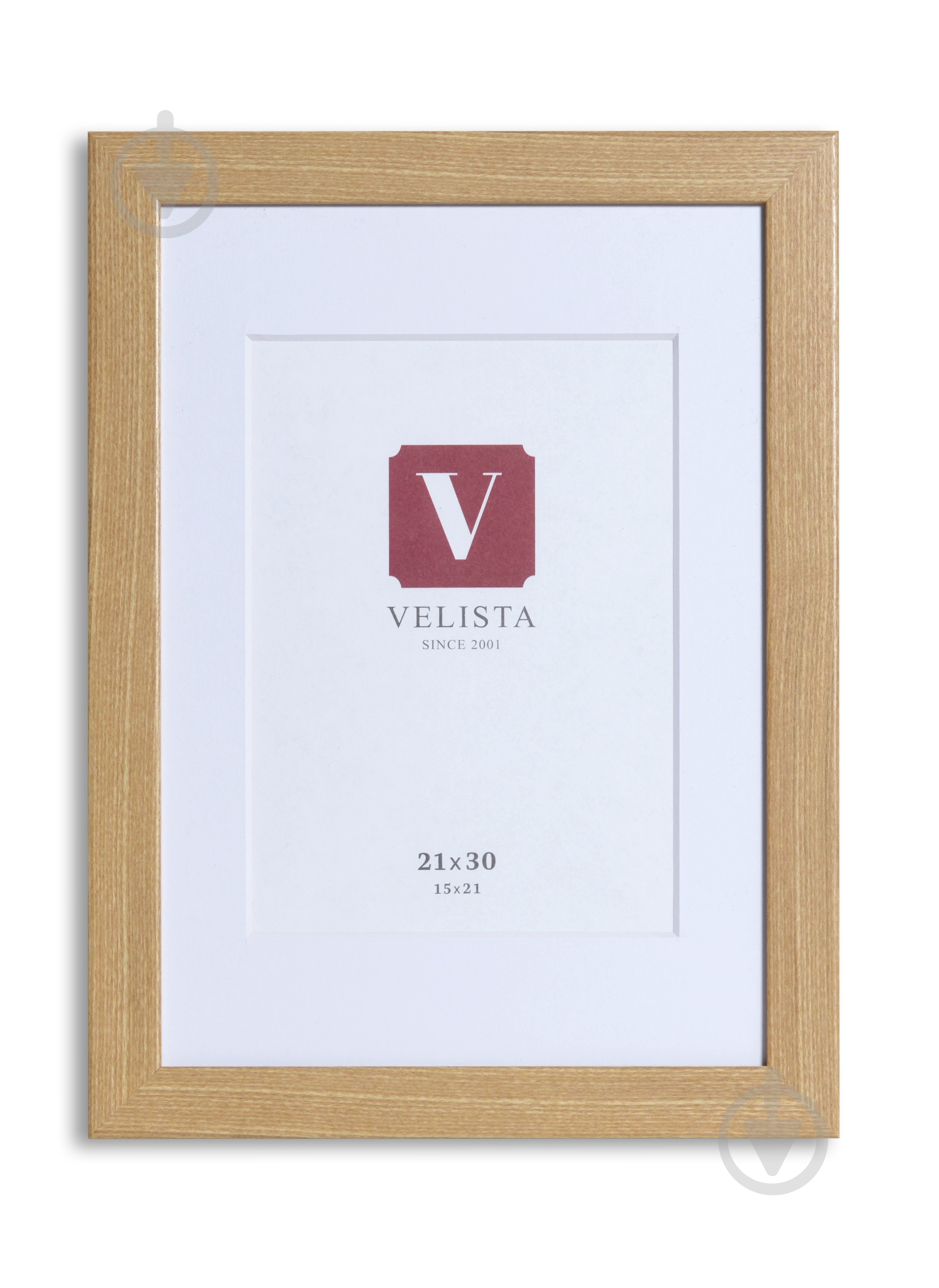 Фоторамка з паспарту Velista 24W-3206-11v 21х30/15x21 см світле дерево - фото 1