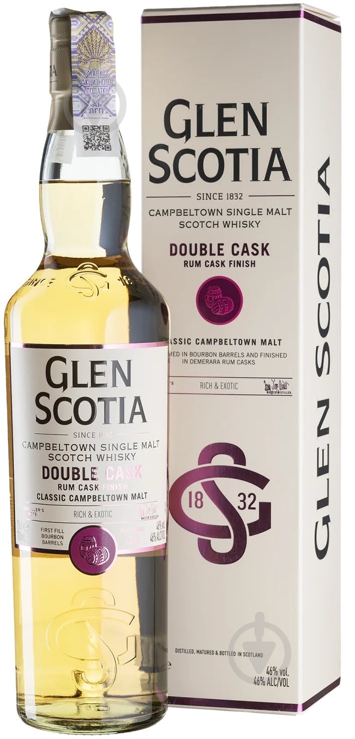 Виски Glen Scotia Double Cask Rum Finish - фото 1