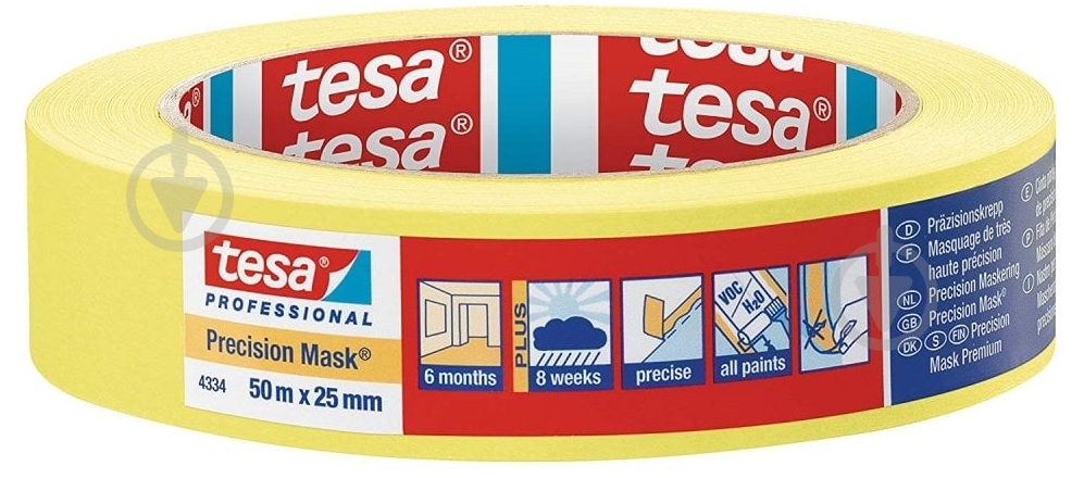 Лента малярная tesa precision mask 25 мм x 25 м - фото 1 Лента малярная tesa precision mask 25 мм x 25 м - фото 1
