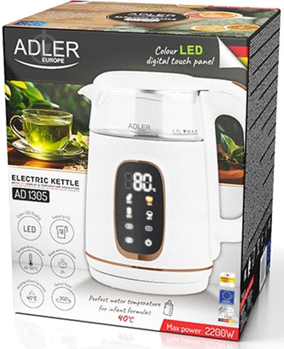 Електрочайник Adler AD1305WG - фото 8 Електрочайник Adler AD1305WG - фото 8