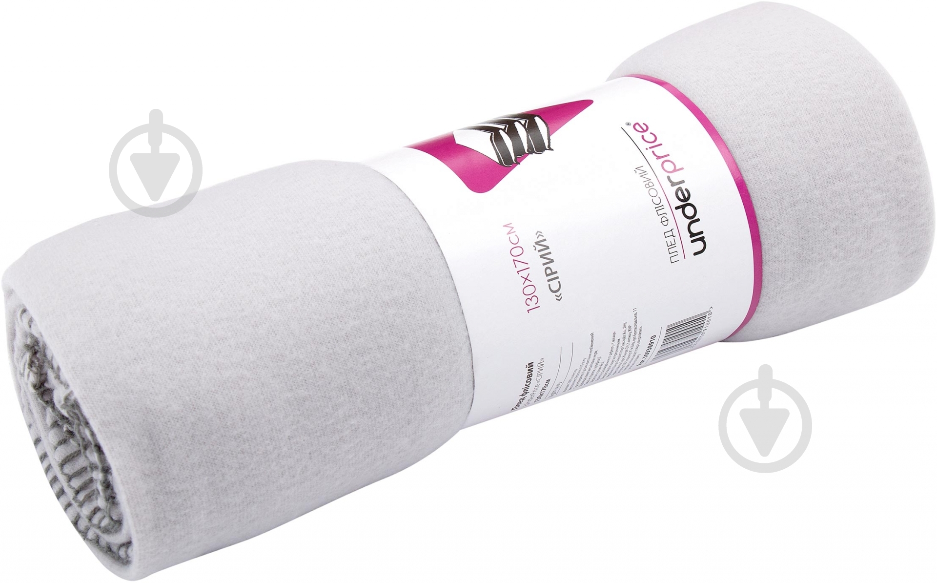 Плед 130x170 см светло-серый UP! (Underprice) - фото 2 Плед 130x170 см светло-серый UP! (Underprice) - фото 2