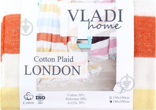 Плед Лондон 140x200 см в ассортименте Vladi - фото 4