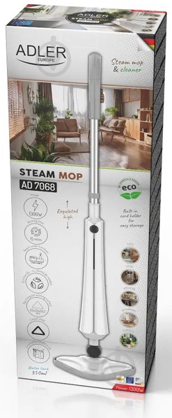 Парова швабра Adler AD7068 white - фото 9 Парова швабра Adler AD7068 white - фото 9