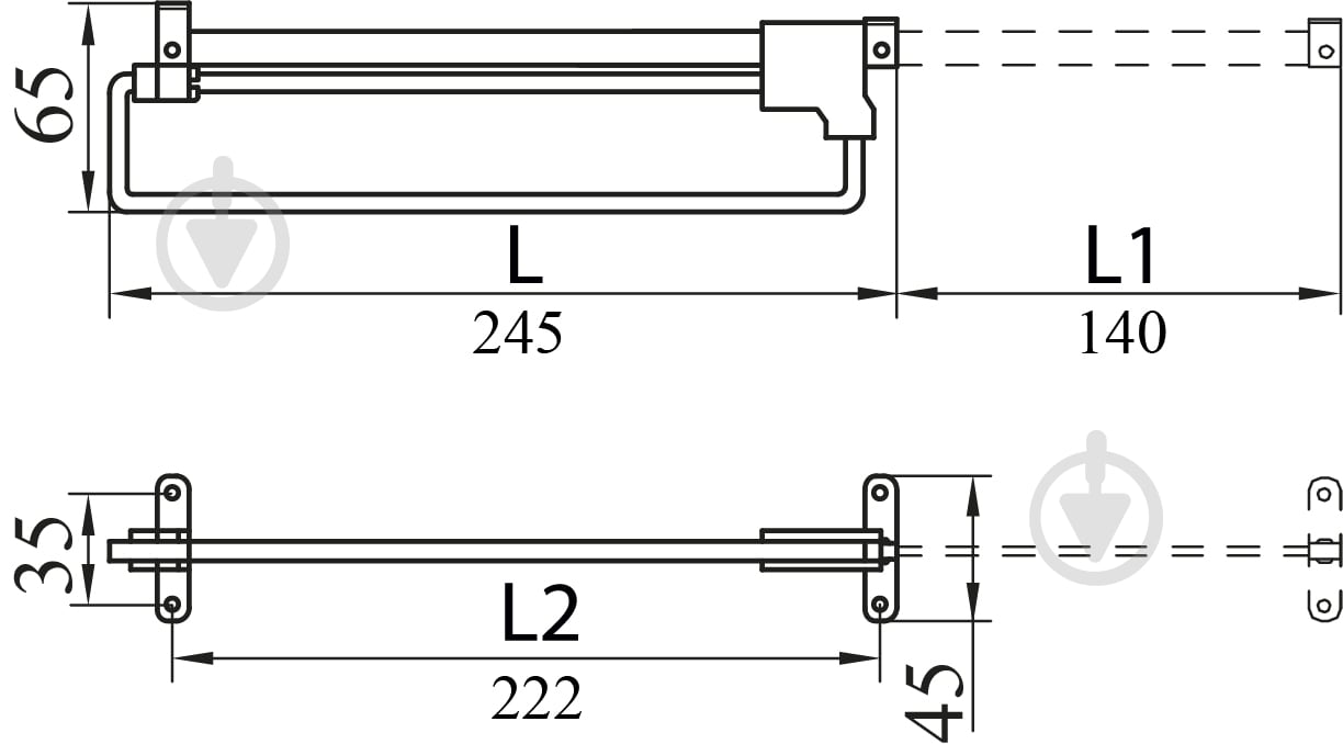 Микролифт DC L250 мм серебряный - фото 4