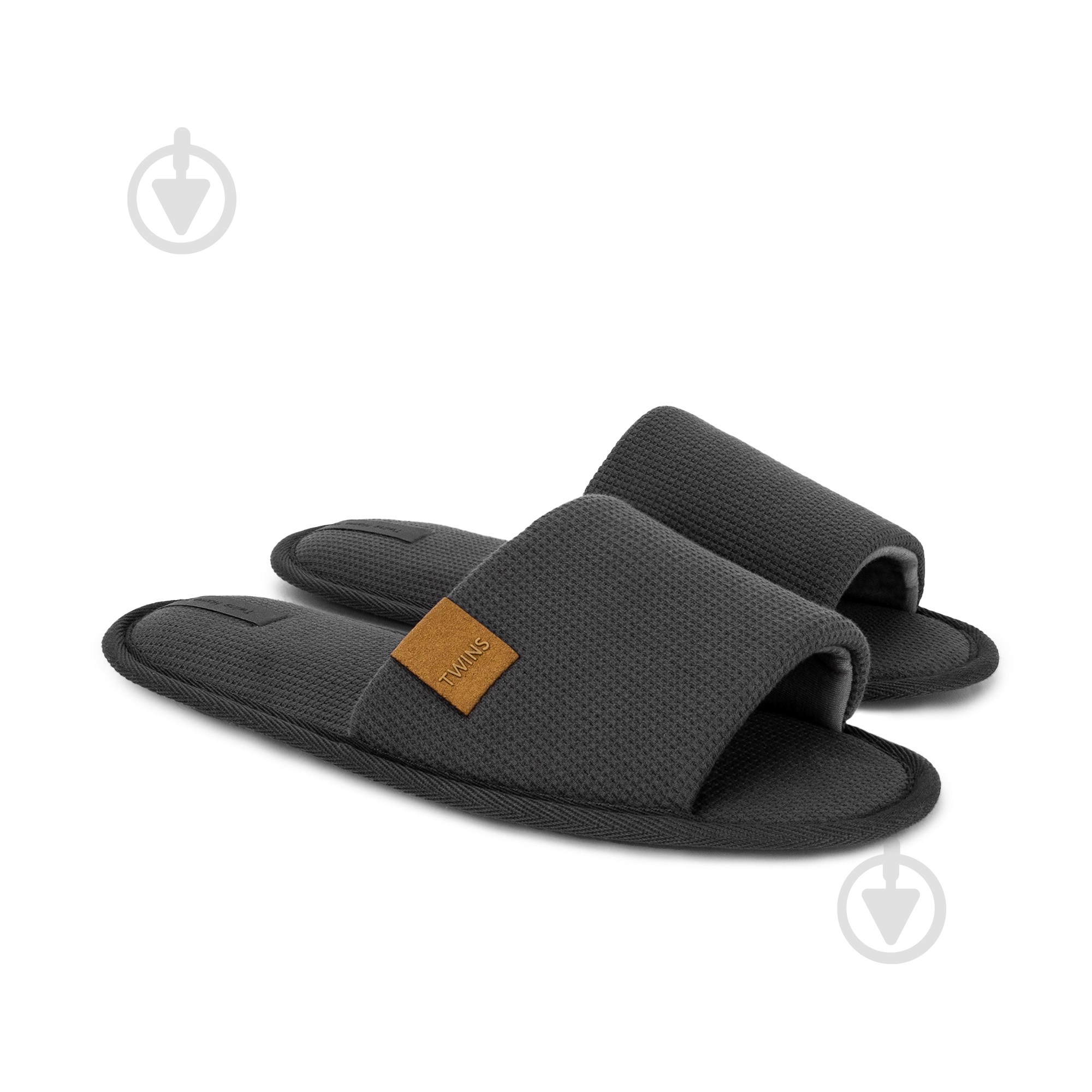 Тапки домашние Twins HS-VL вафельные 14189 р.44/45 графит - фото 1 Тапки домашние Twins HS-VL вафельные 14189 р.44/45 графит - фото 1