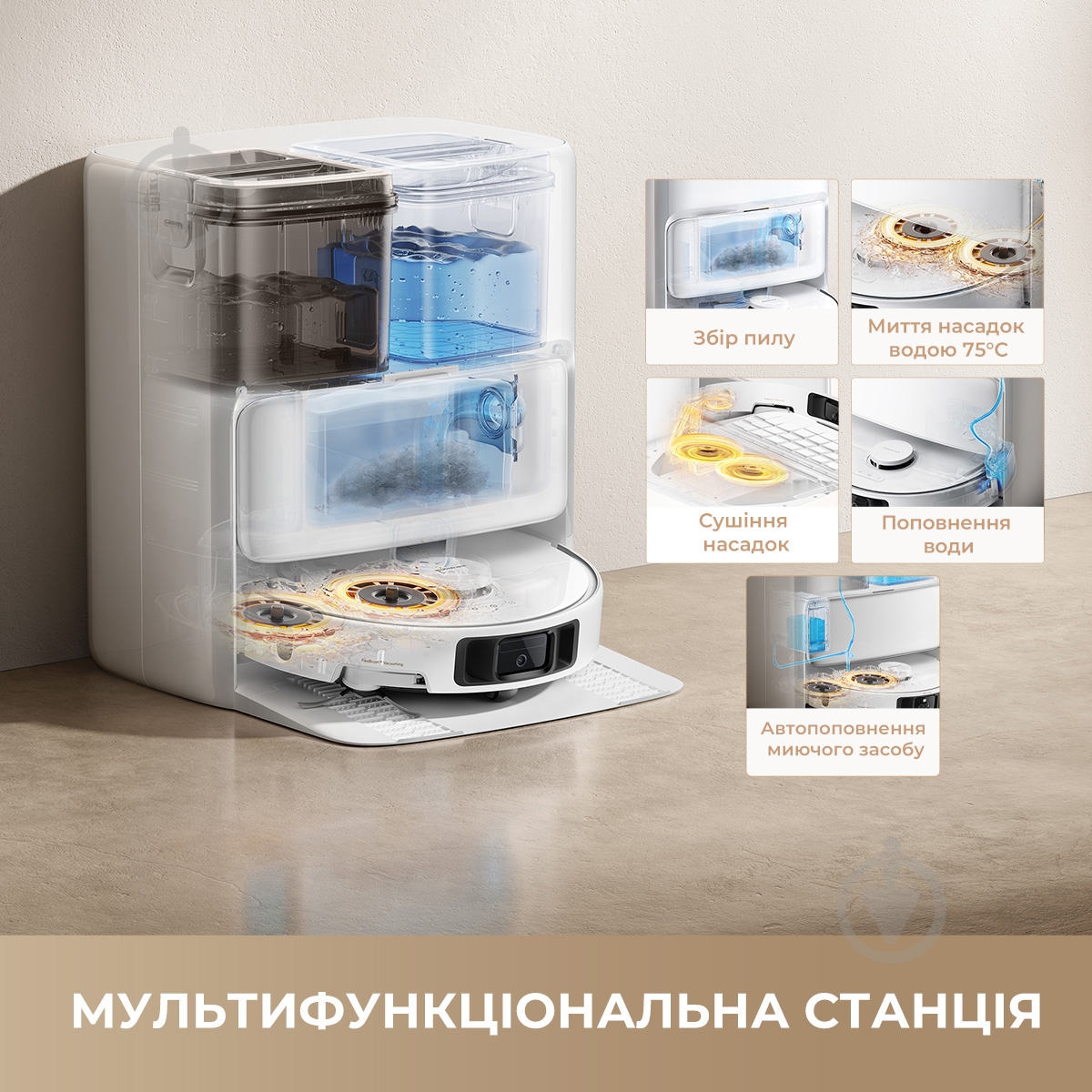 Робот-пылесос MOVA P50 Pro Ultra RLP53HE white - фото 3