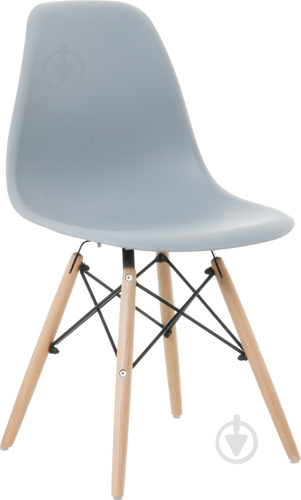 Стул обеденный Style 530x465x830 мм Grey серый/бук - фото 1
