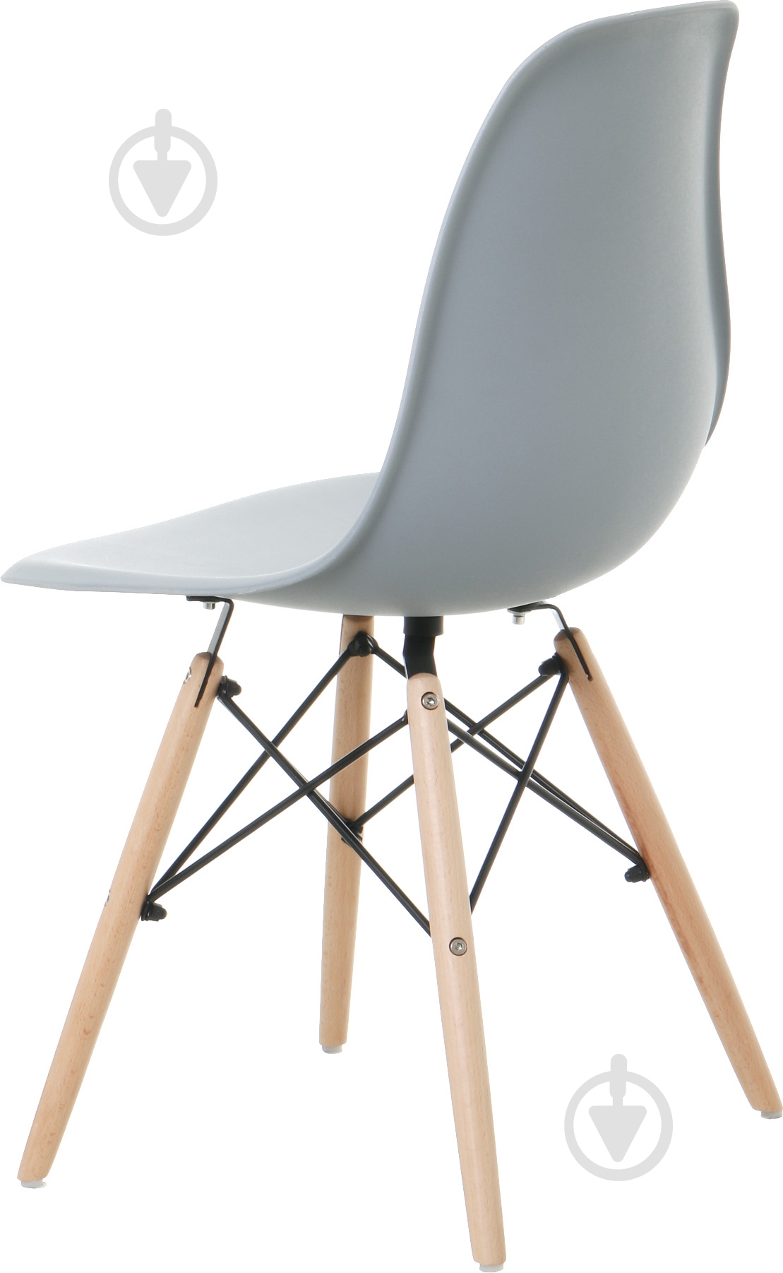 Стул обеденный Style 530x465x830 мм Grey серый/бук - фото 3
