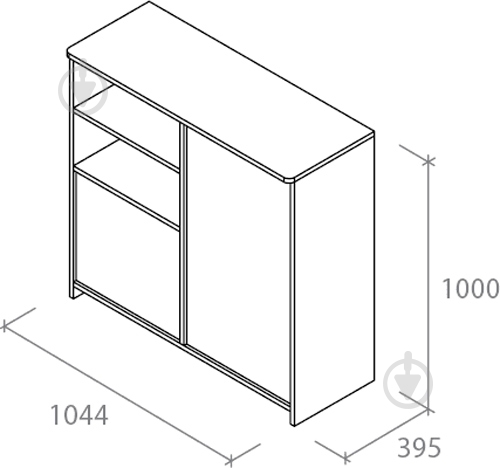 Комод Aqua Rodos Youngster-Yngcom2D платиновый белый/дуб небраска/дуб небраска - фото 4 Комод Aqua Rodos Youngster-Yngcom2D платиновый белый/дуб небраска/дуб небраска - фото 4