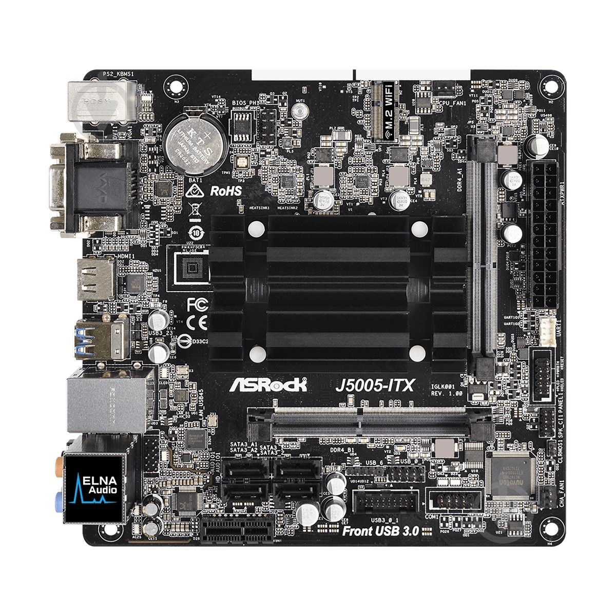 Материнская плата ASRock J5005-ITX (Integrated CPU, SoC, mini ITX) - фото 2