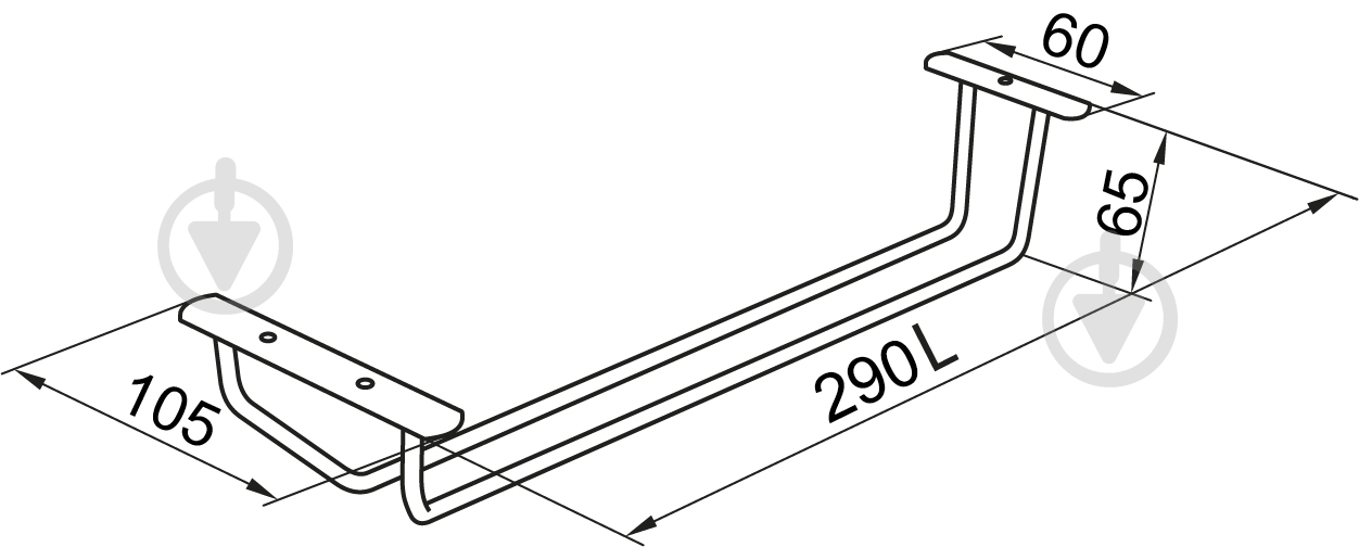 Бокалодержатель потолочный DC 300 мм - фото 2