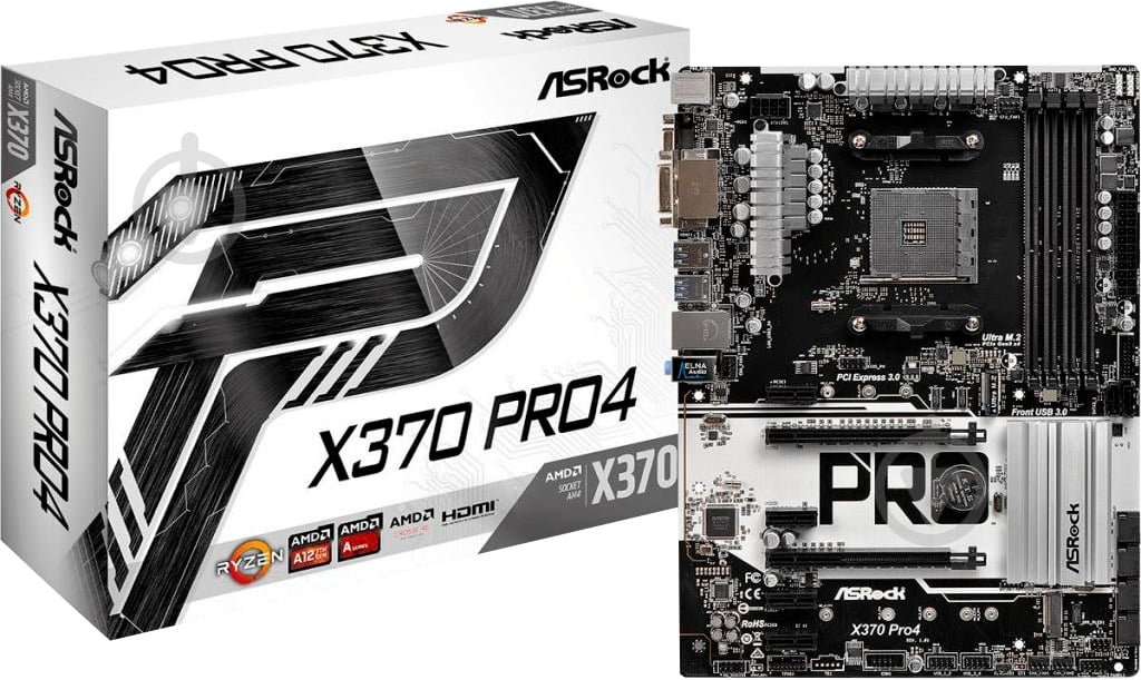 Материнская плата ASRock X370 PRO4 (Socket AM4, AMD X370, ATX) - фото 4 Материнская плата ASRock X370 PRO4 (Socket AM4, AMD X370, ATX) - фото 4