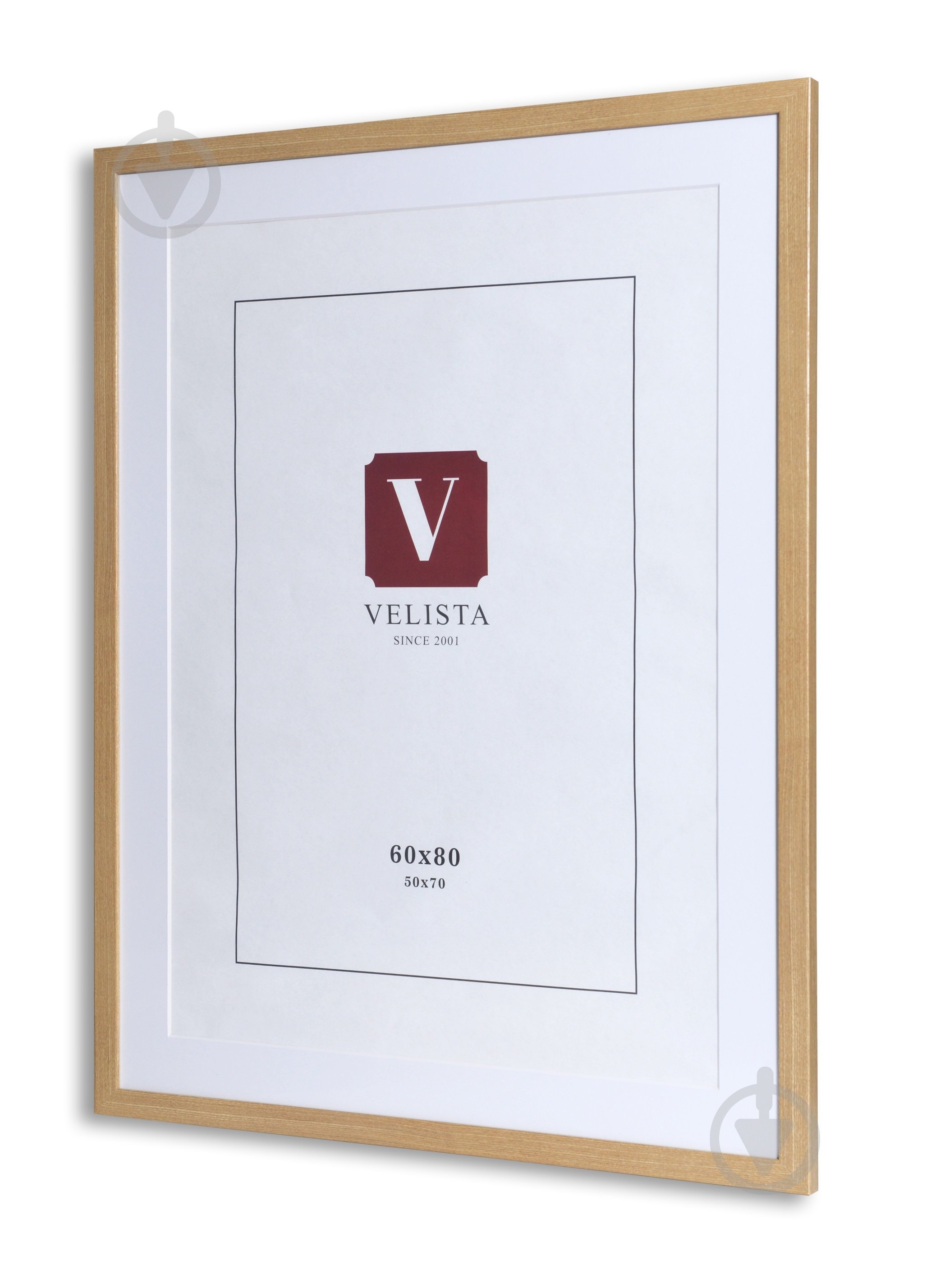 Фоторамка с паспарту Velista 24W-3206-11v 60х80/50х70 см светлое дерево - фото 2