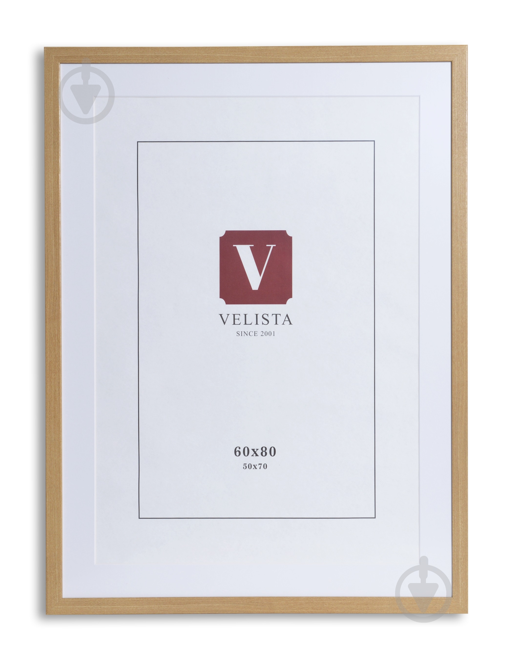 Фоторамка с паспарту Velista 24W-3206-11v 60х80/50х70 см светлое дерево - фото 1