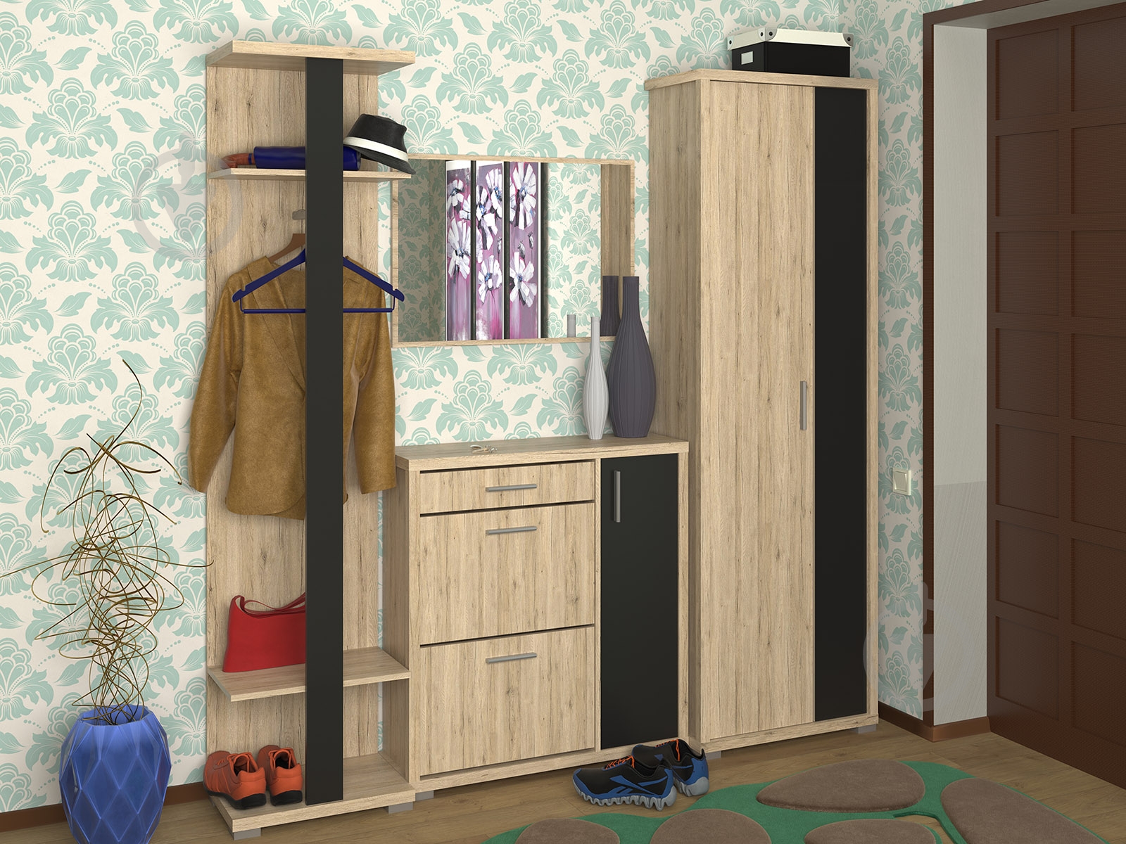 Вешалка гардеробная VMV Holding Лора дуб сонома - фото 2