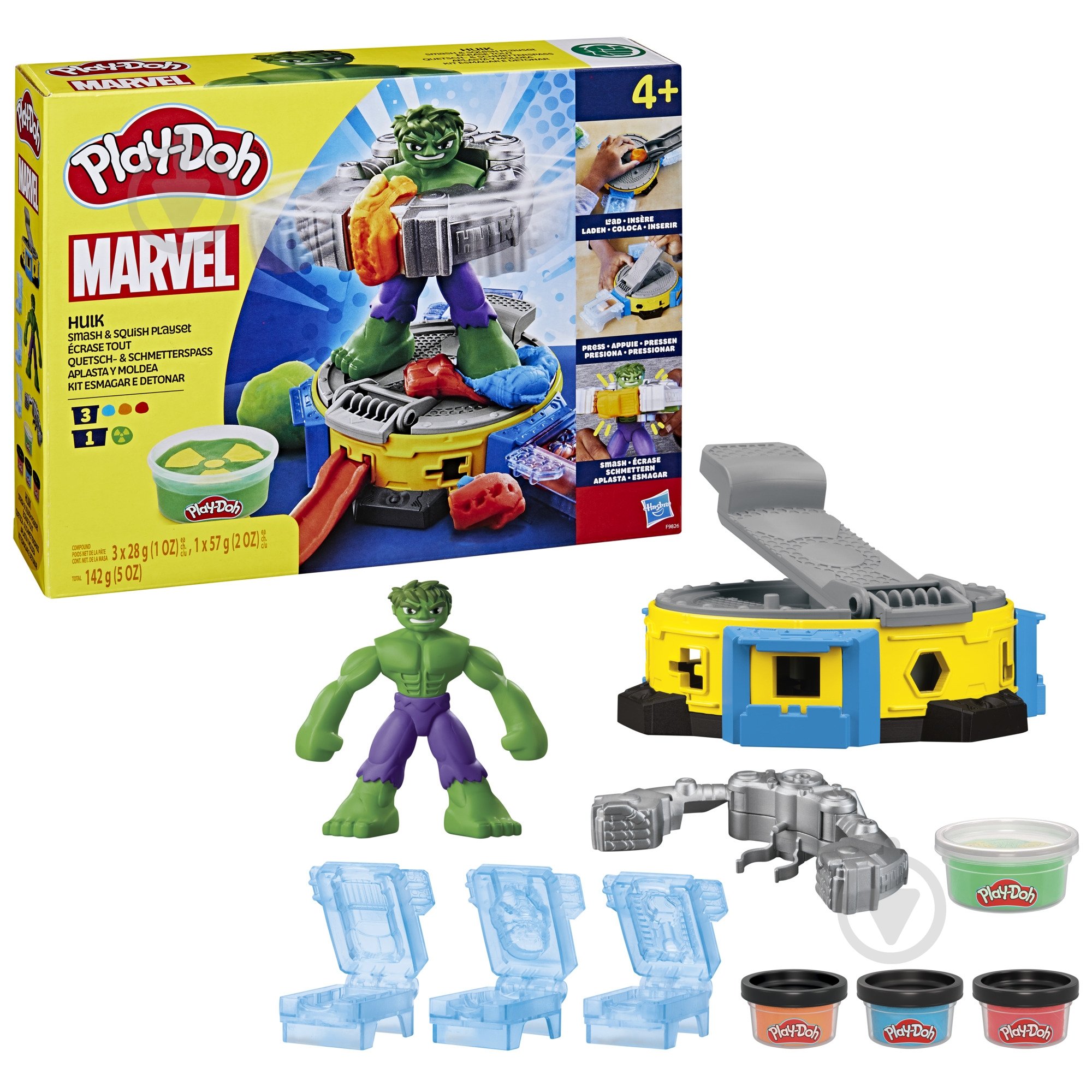 Набір для творчості Play-Doh з масою для ліплення Халк F9826 - фото 1