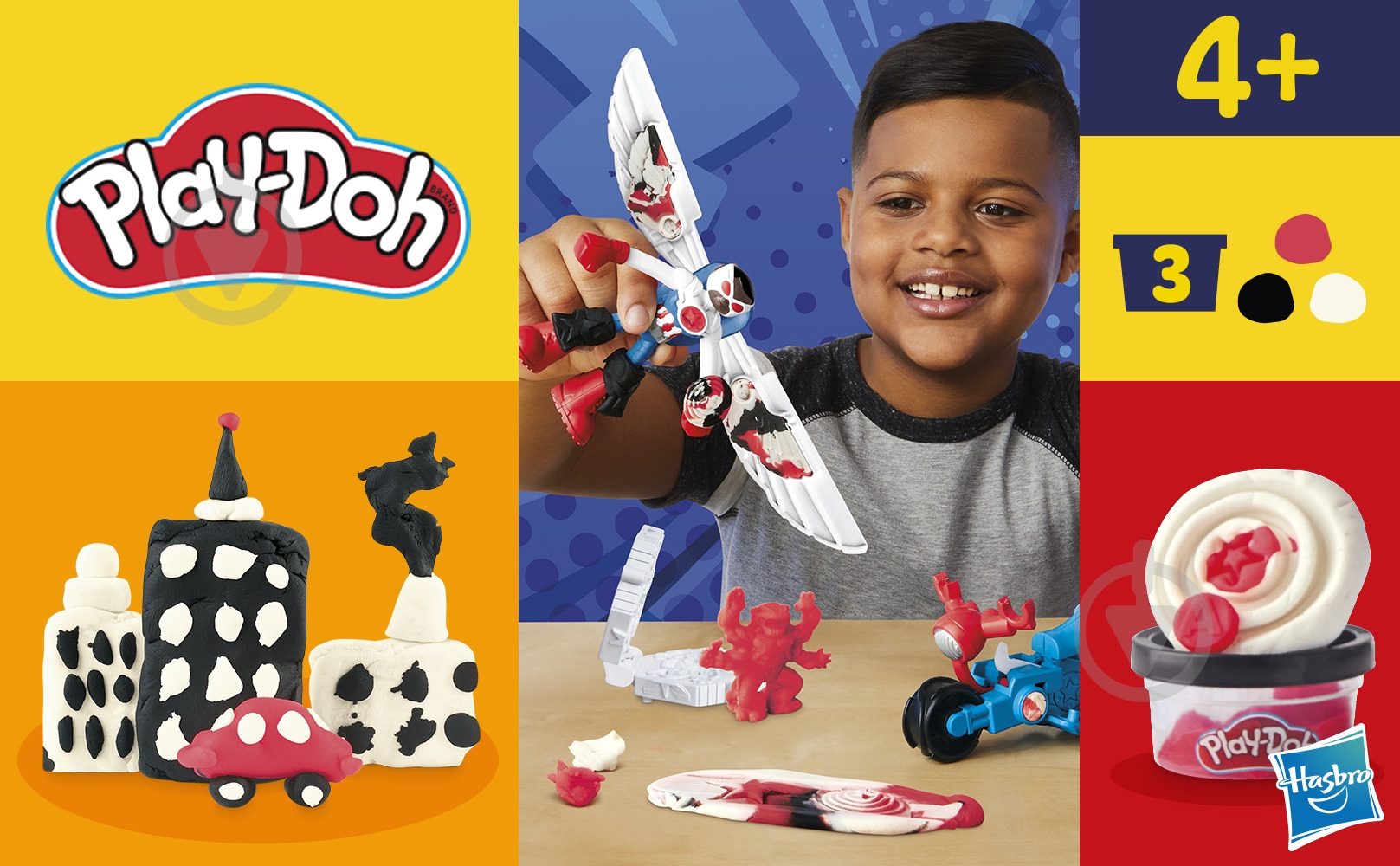 Набір для творчості Play-Doh із масою для ліплення Капітан Америка з мотоциклом G0555 - фото 8