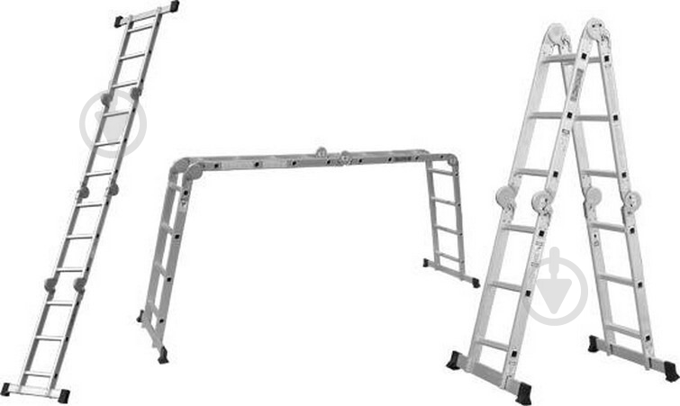 Шарнірна драбина-стрем'янка Sigma багатоцільова 4х3 (5120431) - фото 1