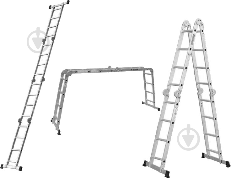 Шарнирная лестница-стремянка Sigma многоцелевая 4х4 (5120441) - фото 2 Шарнирная лестница-стремянка Sigma многоцелевая 4х4 (5120441) - фото 2