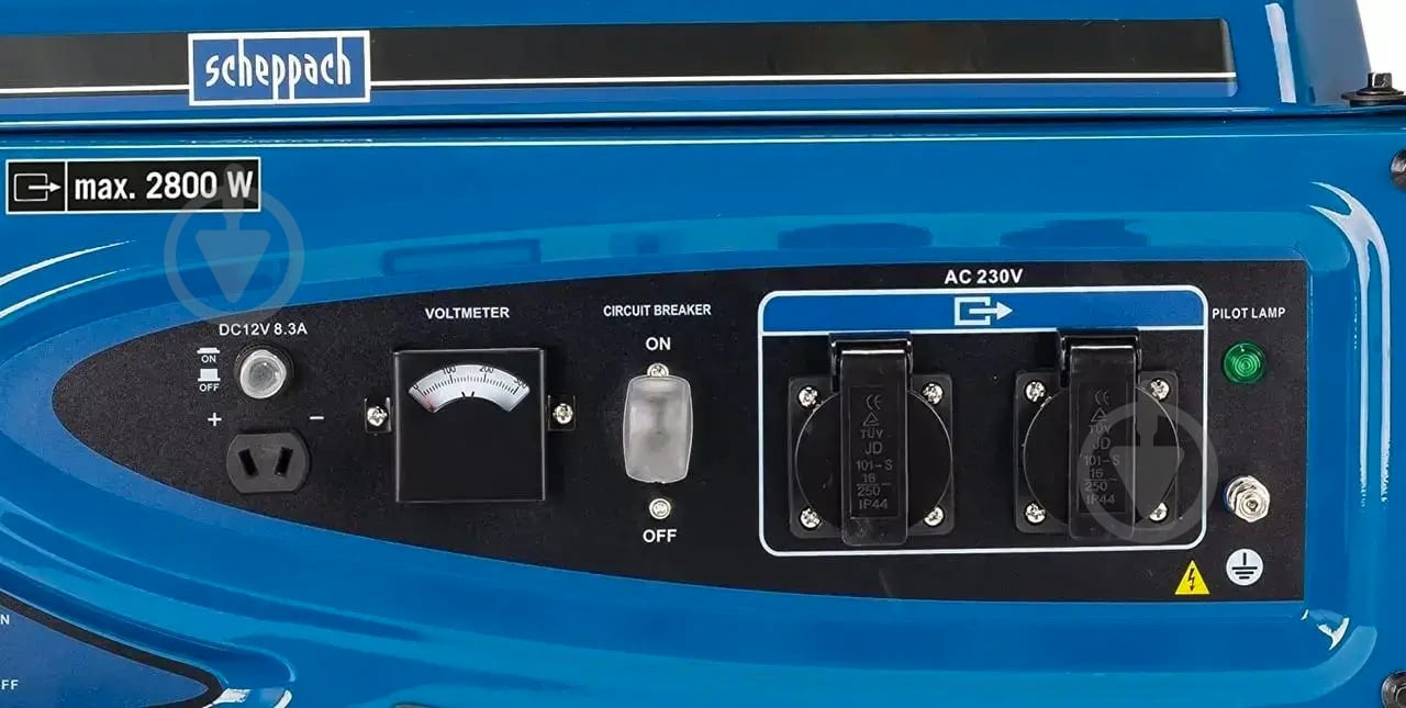 Генератор бензиновый Scheppach 2,5 кВт / 2,8 кВт 220 В SG3200X - фото 5